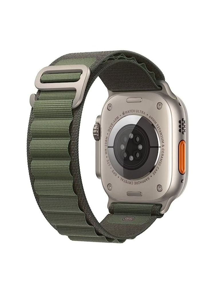 Alpine Loop Compatible with Apple Watch Ultra Band,Metal connector Rugged Woven Nylon Men G-Hook Strap for iWatch Series Ultra SE 49mm 45mm 44mm - Image 1
