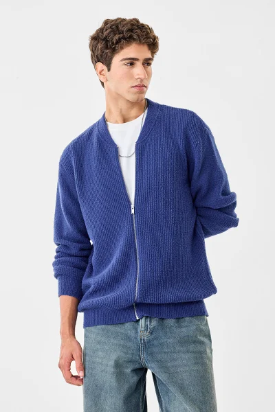 SNITCH Flat Knit Core Lab Zip Up Jacket