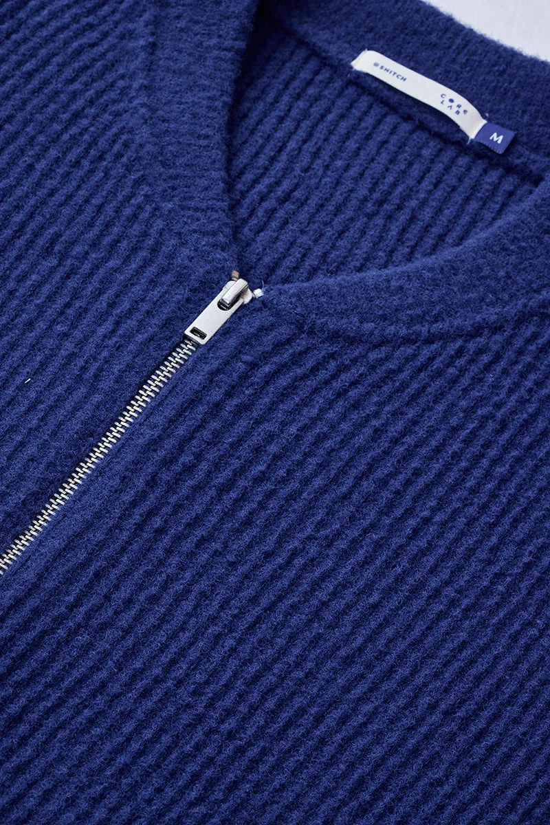 SNITCH جاكيت بسحاب من نسيج محبوك أساسي