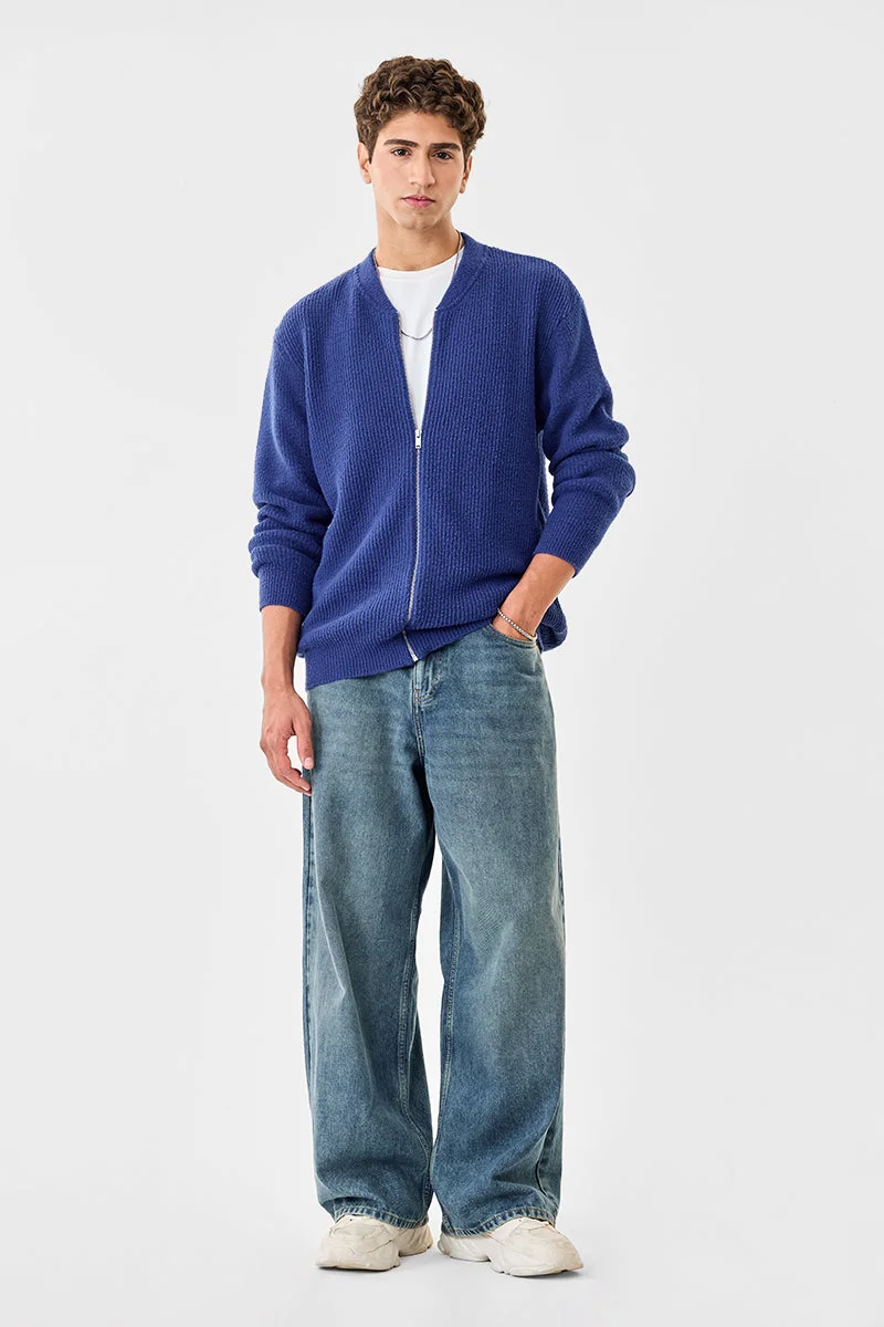 SNITCH جاكيت بسحاب من نسيج محبوك أساسي