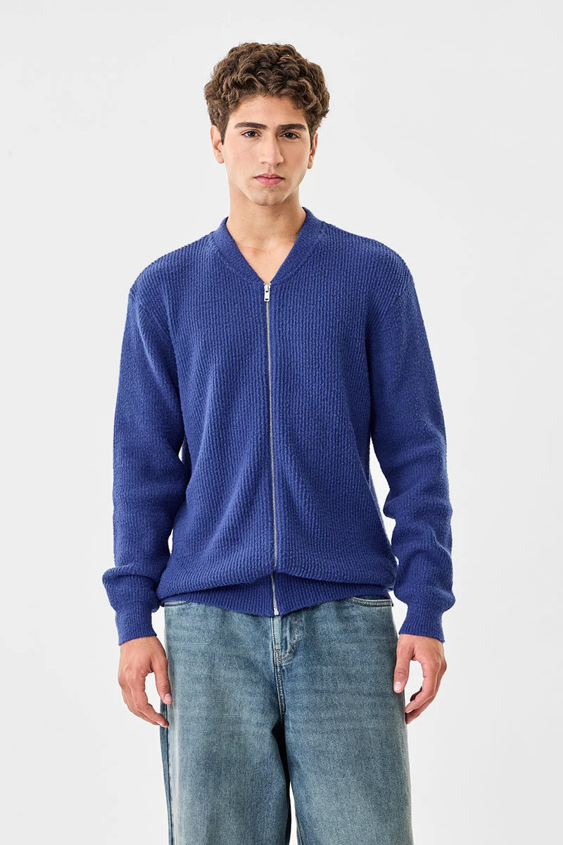 SNITCH جاكيت بسحاب من نسيج محبوك أساسي