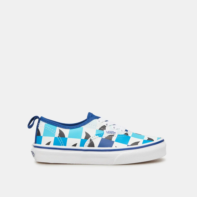 VANS Kids' Glow Checkerboard Sharks Authentic Elastic Lace Unisex Shoe