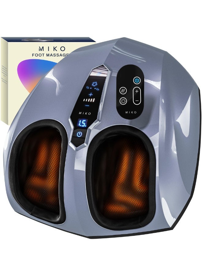 MIKO Foot Massager with Heat and Air Compression, 5 Pressure Levels, 3 Modes, Rolling Function, Wireless Remote, Fits Men's Size 12 - Image 1