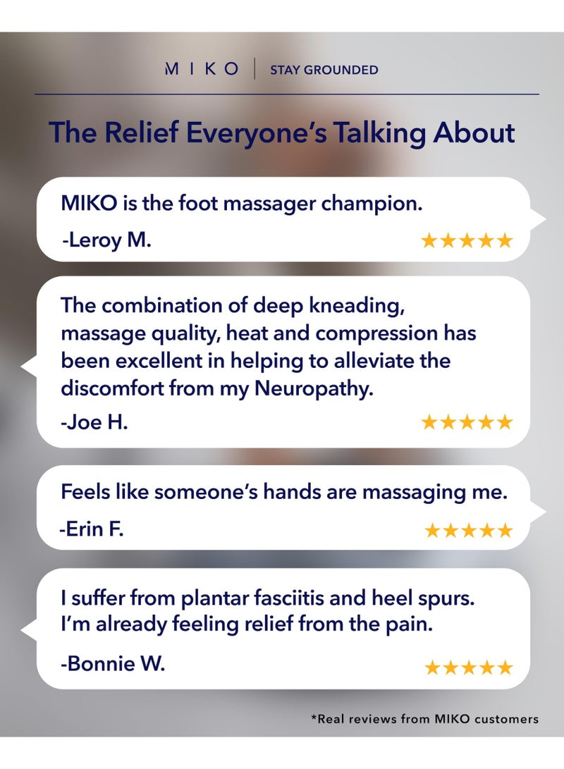 MIKO Foot Massager with Heat and Air Compression, 5 Pressure Levels, 3 Modes, Rolling Function, Wireless Remote, Fits Men's Size 12 - Image 2