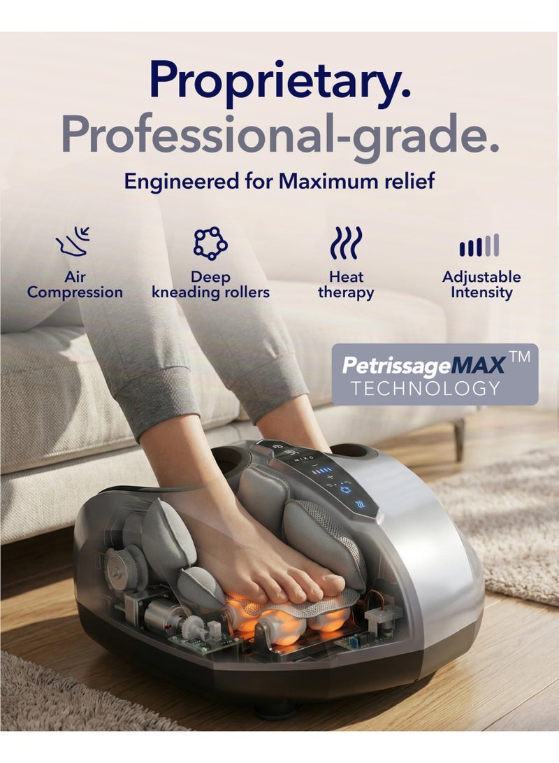 MIKO Foot Massager with Heat and Air Compression, 5 Pressure Levels, 3 Modes, Rolling Function, Wireless Remote, Fits Men's Size 12 - Image 4