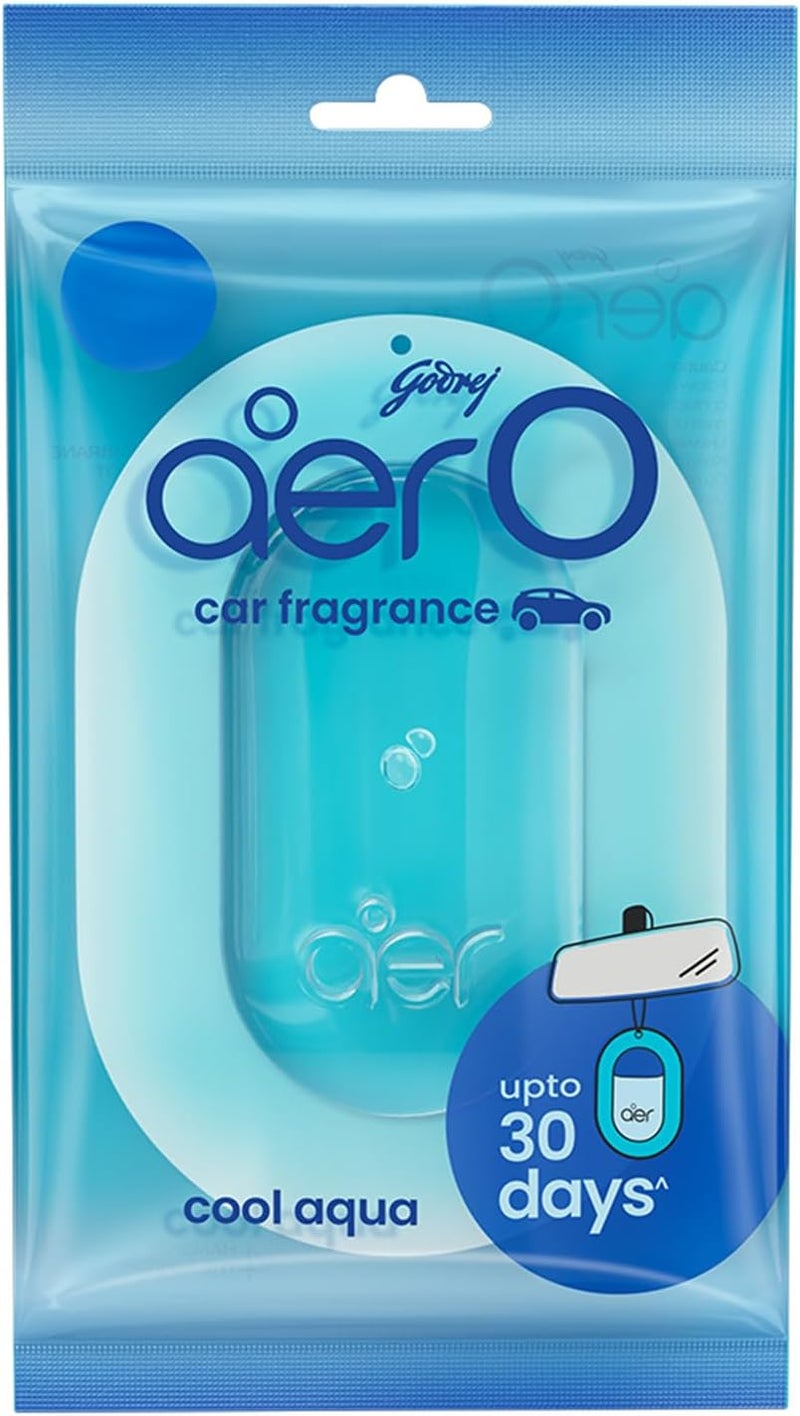 O – Hanging Car Air Freshener | Car Accessories | Cool Aqua (7.5g) - Image 2