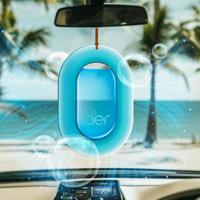 O – Hanging Car Air Freshener | Car Accessories | Cool Aqua (7.5g) - Image 1