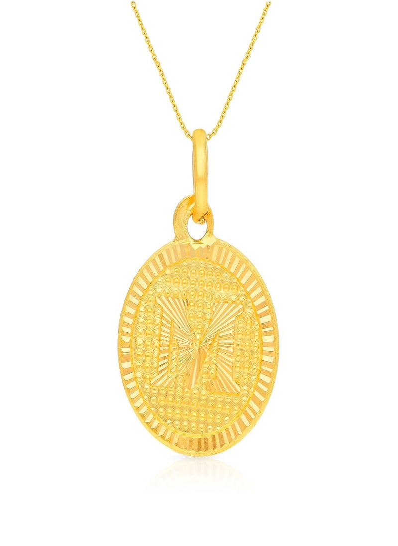Malabar Gold and Diamonds 22k 916 Purity Gold Pendant for Women EMPN121MY  - Image 1