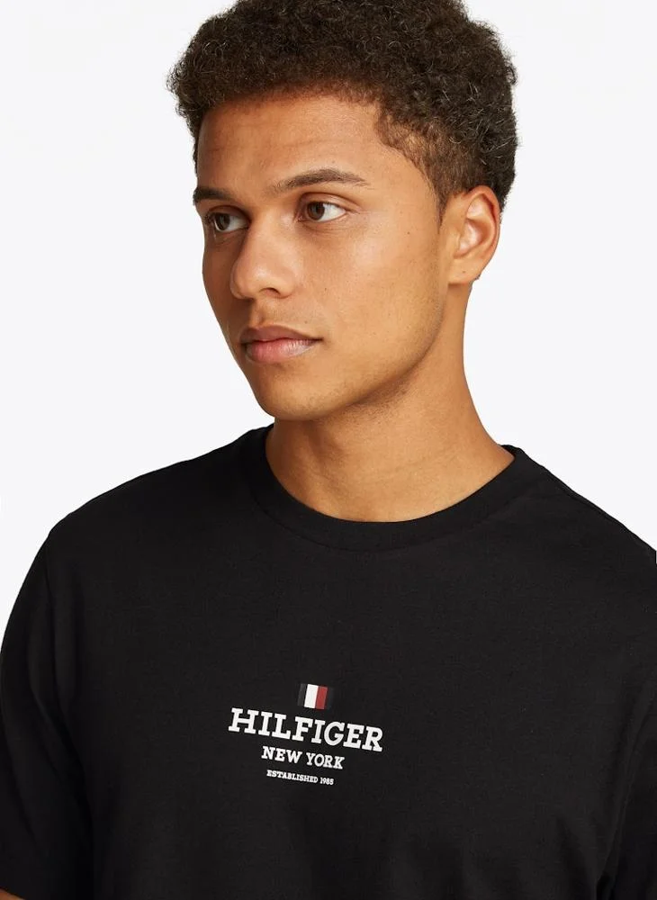 تومي هيلفيغر Logo Crew Neck T-Shirt