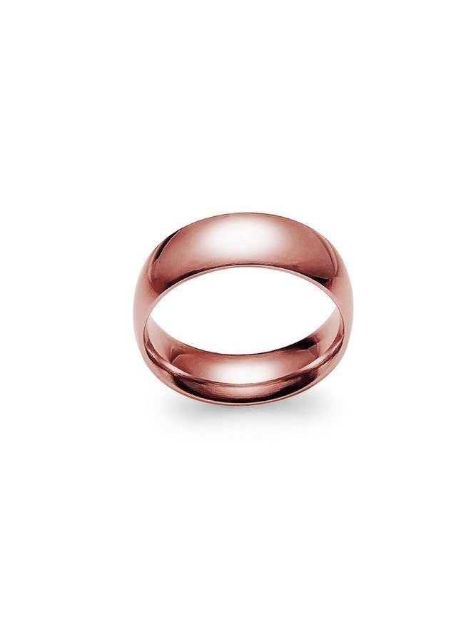 SILVERLINE JEWELRY High Polish 4mm Comfort Fit Wedding Band Ring Stainless Steel Rose Gold Tone Size 14 - Image 2