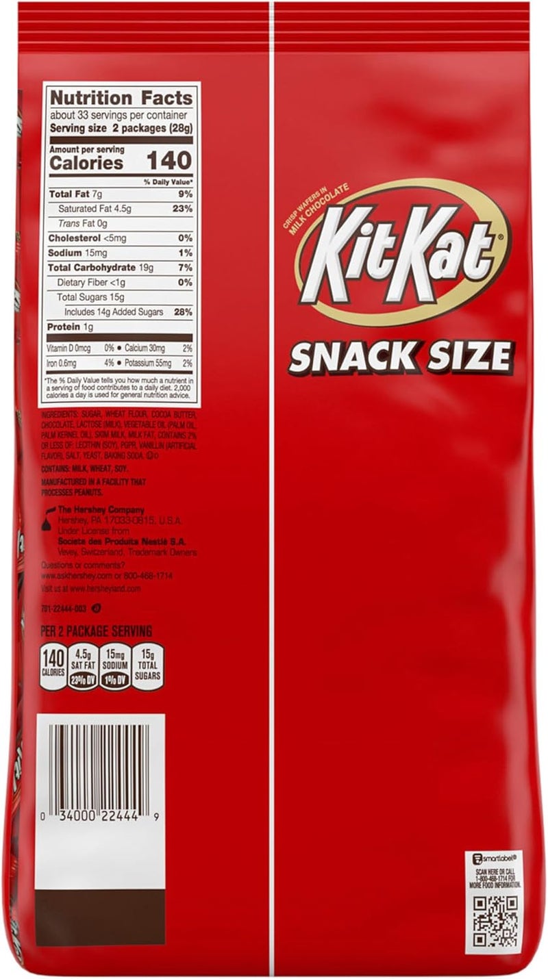 KitKat KIT KAT Milk Chocolate Wafer Snack Size, 32.34 oz - Image 2