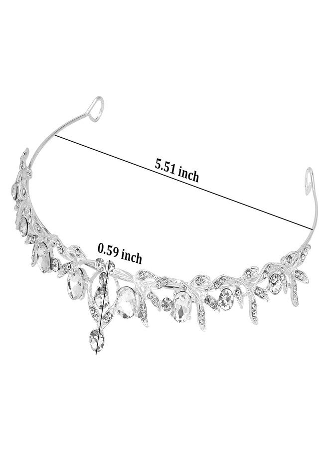 ACO-UINT Silver Crystal Tiara Crown for Women - Wedding Hair Accessories, Birthday Crown & Costume/Prom Tiaras (Sparkling Gem Design) - Image 2