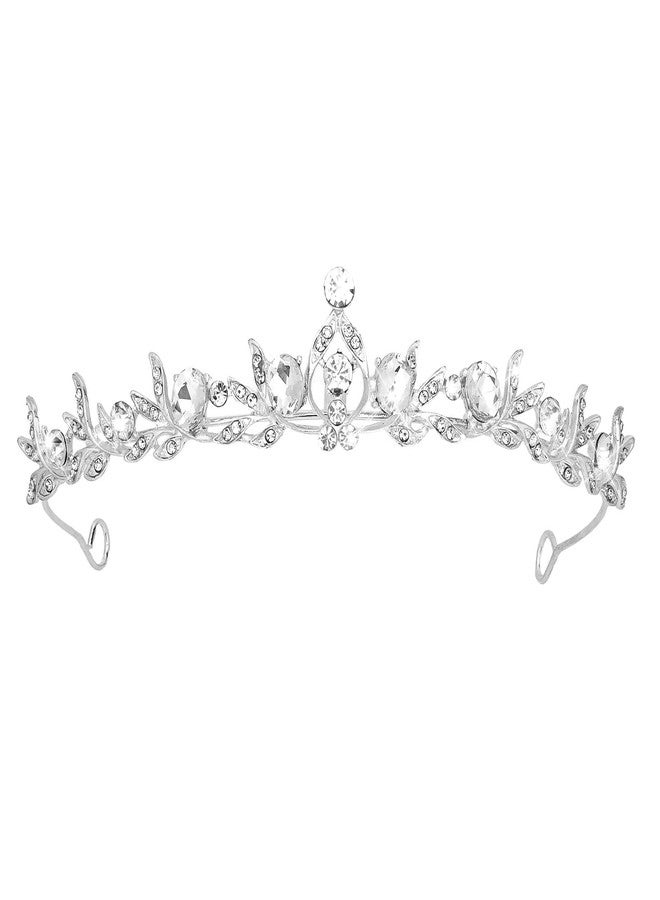 ACO-UINT Silver Crystal Tiara Crown for Women - Wedding Hair Accessories, Birthday Crown & Costume/Prom Tiaras (Sparkling Gem Design) - Image 1