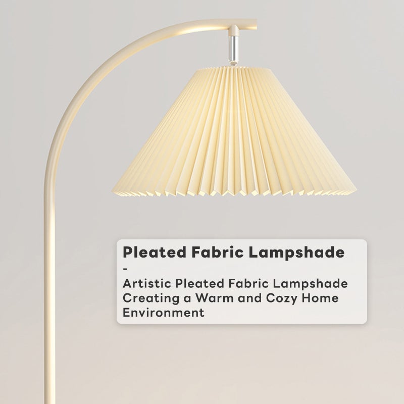 Sharpdo Nordic Curved Floor Lamp, With 3-Layer Side Table and Storage Drawer, Multi-functional Living Room and Bedroom Desk Lamp, Suitable for Reading and Decoration - Image 5