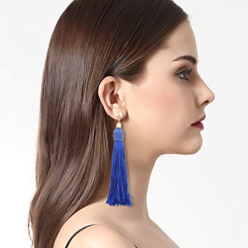 Makhry 20pcs 15.5cm/6 Inch Silky Floss Bookmark Tassels with 2-Inch Cord Loop and Small Chinese Knot for Jewelry Making, Souvenir, Bookmarks, DIY Craft Accessory (Dark Blue) - Image 4