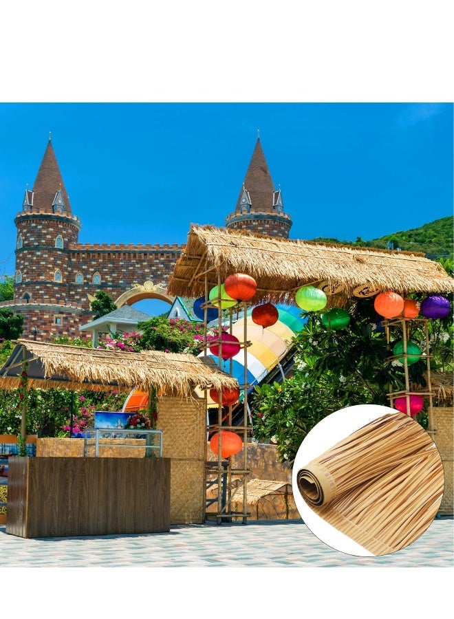 Generic Mexican Tiki Hut Grass Skirting Roof - Duck Blinds,Decorations Roll Palm Palapa Straw Thatch Roof for Fence Party (Yellow, 1 x 0.5M)  - Image 2