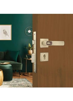 Godrej Mortise LockHandle Lock Set for Main Bedroom DoorHDH 12 Brass Home Dcor HandleSatin Steel Finish10 inch Lockbody60 mm Cylinder Key Outside knob from Inside 4 Keys 5 Years Warranty