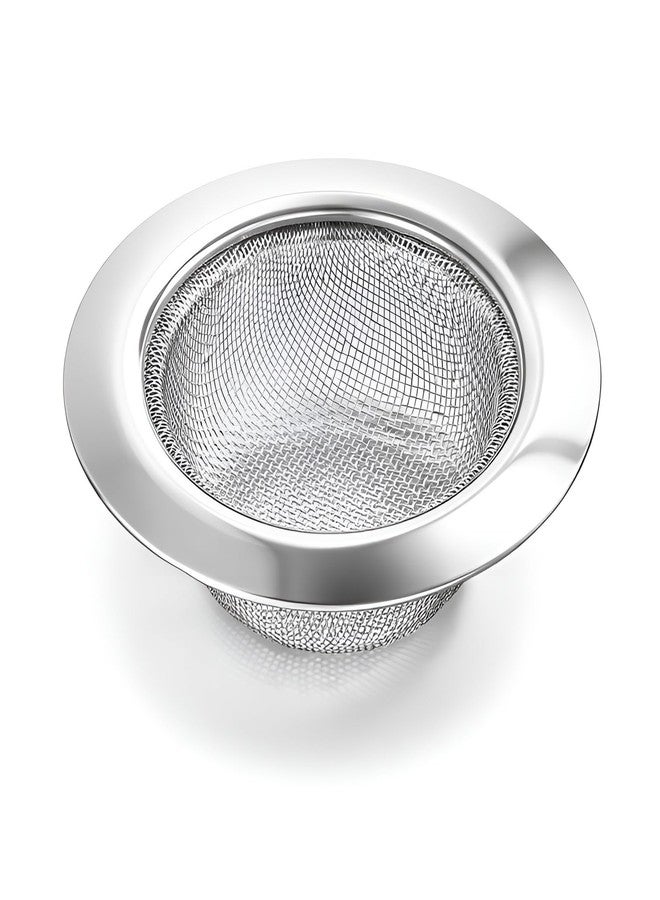 DALUCI Stainless Steel Sink Strainer | Kitchen Sink Drain Filter & Waste Coupling Jali | Rust Proof Heavy Duty Sink Strainer Steel with Wide Rim (11 CM) (1) - Image 1