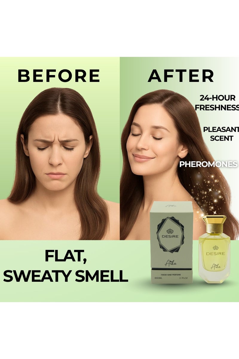 ايكا عطر أيكا ديزاير 80 مل للنساء، عطر يدوم طويلاً للجسم والشعر، عطر خالٍ من الكحول للنساء بمزيج من الليمون الأمالفي والكشمش الأسود والياسمين الحمضي الزهري - Image 5