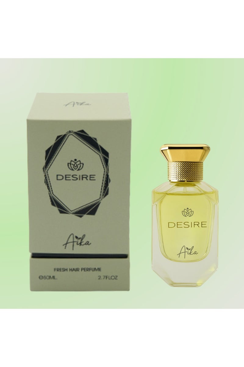 ايكا عطر أيكا ديزاير 80 مل للنساء، عطر يدوم طويلاً للجسم والشعر، عطر خالٍ من الكحول للنساء بمزيج من الليمون الأمالفي والكشمش الأسود والياسمين الحمضي الزهري - Image 1