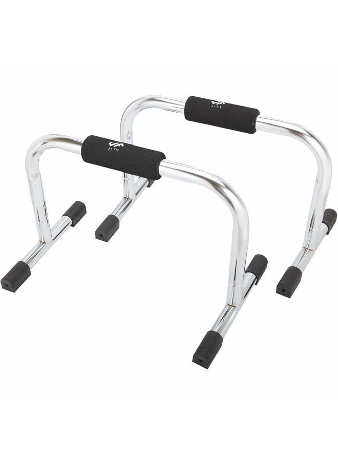 JFIT Pro Push Up Bar Stand | Durable Metal Fitness Equipment and Padded Handles For Secure Grip Non Skid Feet Elevated Bar For Enhanced Push Ups 11 Inch Pro Pushup - Image 1
