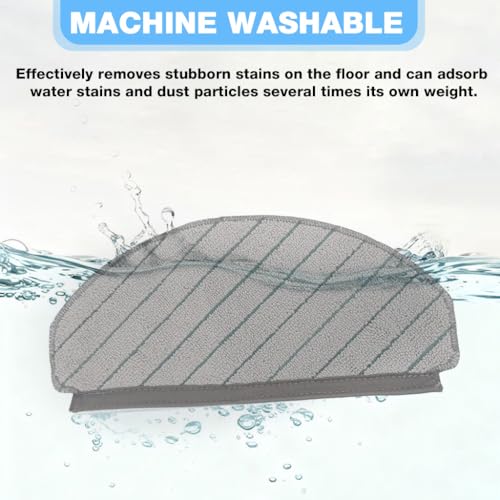 HASTHIP® 2Pcs Replenishment Kit, Microfiber Mop Cloths Replacement Parts for Ecovacs N20 Pro/N20 Robot Vacuum Cleaner for Hard Wood Floor Floor, Replacement Accessories Efficient Dust & Dirt Removal - Image 5