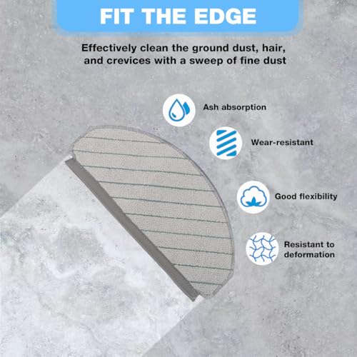 HASTHIP® 2Pcs Replenishment Kit, Microfiber Mop Cloths Replacement Parts for Ecovacs N20 Pro/N20 Robot Vacuum Cleaner for Hard Wood Floor Floor, Replacement Accessories Efficient Dust & Dirt Removal - Image 4