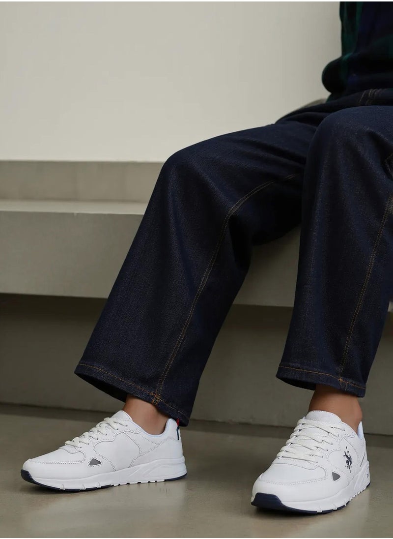 U.S. Polo Assn. - Men's White Low-Top Casual Sneakers with Iconic Branding for a Clean Look - Image 1