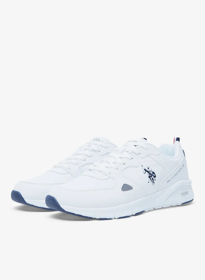 U.S. Polo Assn. White Men's White Low-Top Casual Sneakers with Iconic Branding for a Clean Look Shoes for Men | Best Price UAE