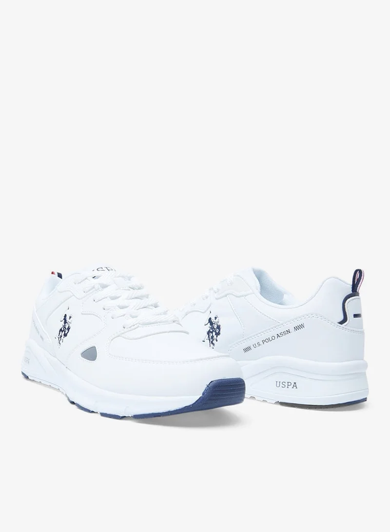 U.S. Polo Assn. White Men's White Low-Top Casual Sneakers with Iconic Branding for a Clean Look Shoes for Men | Best Price UAE