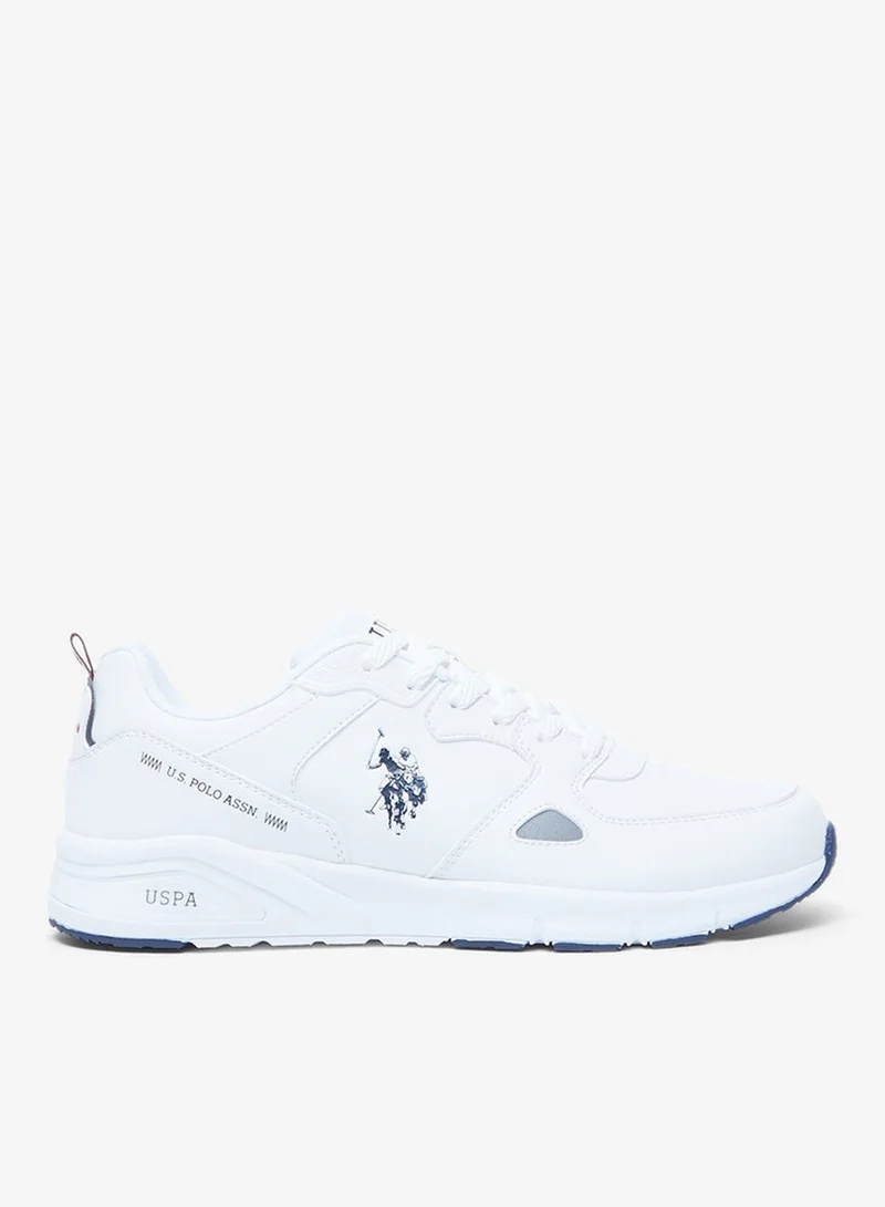 U.S. Polo Assn. White Men's White Low-Top Casual Sneakers with Iconic Branding for a Clean Look Shoes for Men | Best Price UAE