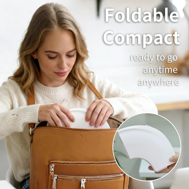Funbliss Foldable Travel Potty Seat for Toddlers,Potty Training Toilet for Toddlers with Safety Suction Cups, Includes Storage Bag,Essential for On-the-Go Potty Training,White - Image 4
