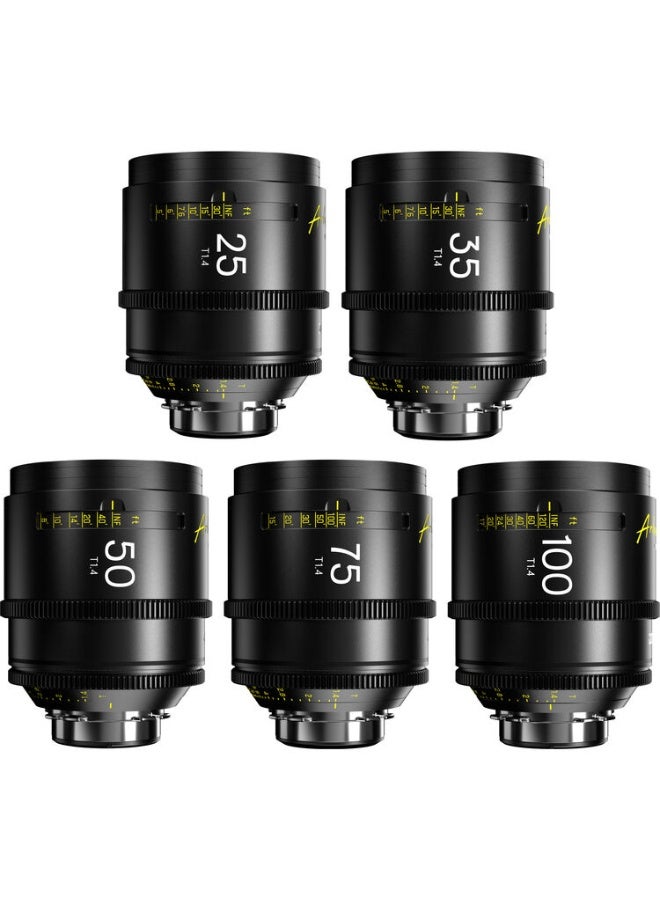 DZOFilm Arles FF/VV Prime Cine 5-Lens Set for ARRI PL Full-Frame (25, 35, 50, 75, 100mm) T1.4 - Image 1