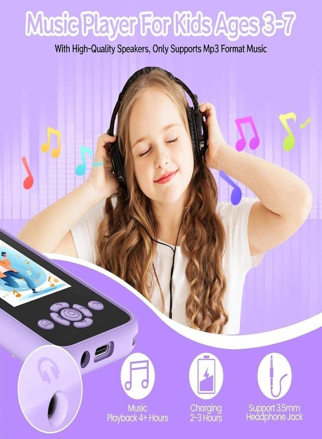 Brand Conquer Kids Mobile with Digital Camera 2.4” IPS Screen, 1080P HD Video, 40MP Photo, Flash Light, 6 Games, MP3 Player, Type-C Port, 32GB Expandable, Silicone Cover with Rope & Cable (Purple) - Image 5