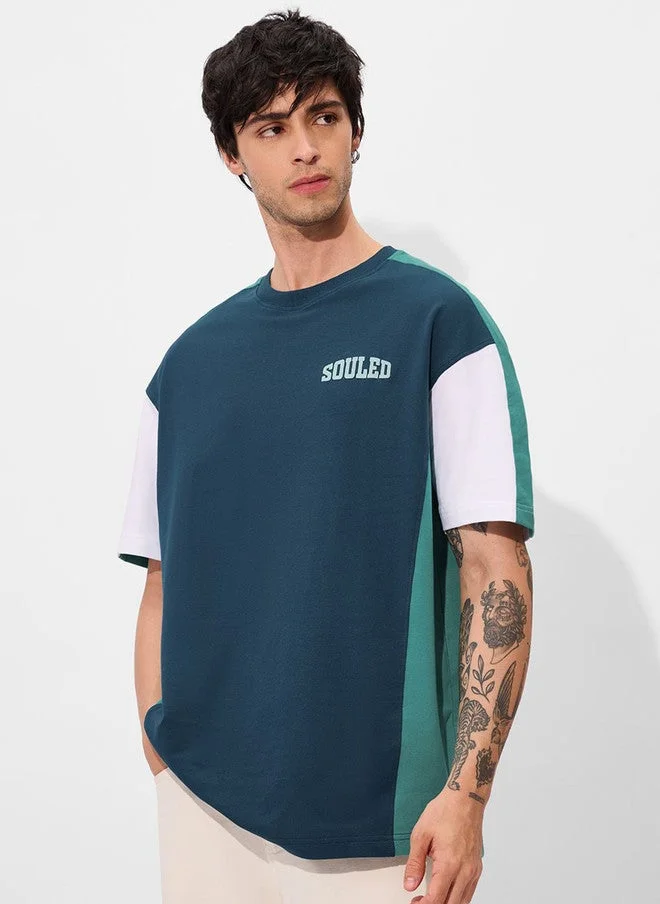 ذا سوليد ستور The Souled Store Men Multicolor Printed Cotton Oversized Fit T-Shirt