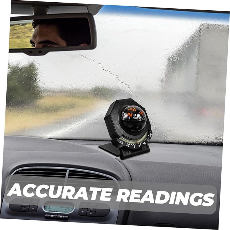 بوصلة كروية قابلة للطي لسيارة لوحة القيادة مع حامل لاصق للسيارة والسفر في الهواء الطلق - Image 5