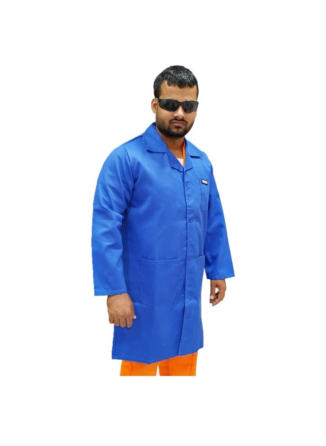 Armour Production Armour Production Labcoat for Multipurpose Use for Laboratory, Medical, and Industrial Use | Long Sleeves Lab Coat for Men & Women | Petrol Blue | Size-L  - Image 3