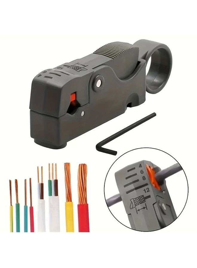 Grey Multifunctional Rotary Wire Stripping Tool High Strength Cable Cutter 4 6 8 12 AWG - Image 3