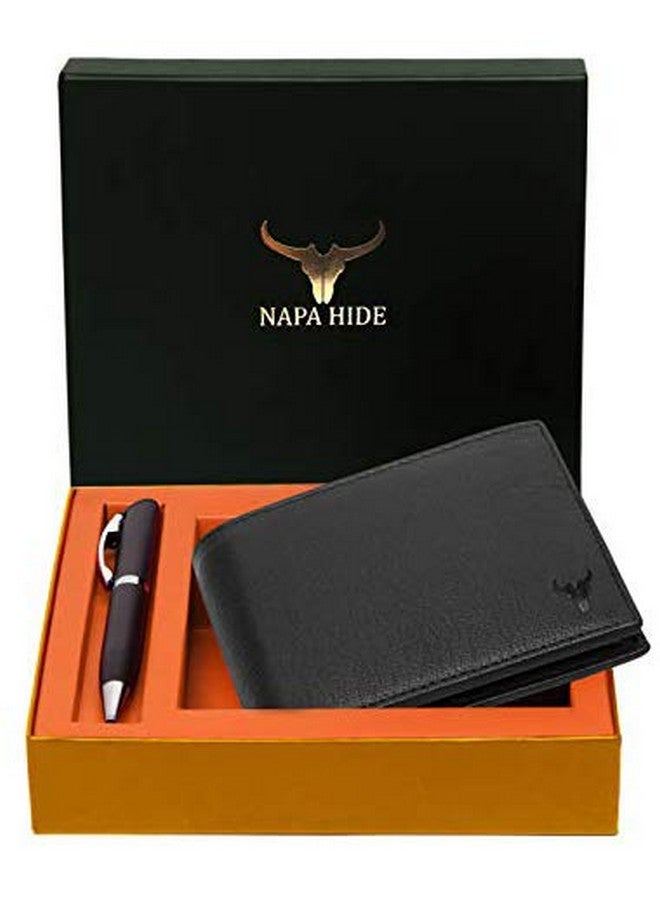 Napa Hide Leather Wallet & Pen Combo For Men - Image 2