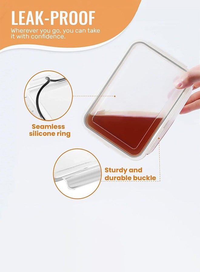 Hanayo 10 Pcs Food Storage Containers with Lids Meal Prep Containers  Airtight Food Containers for Kitchen Storage Organization Lunch Boxes Microwave and Freezer Safe(Black) - Image 3