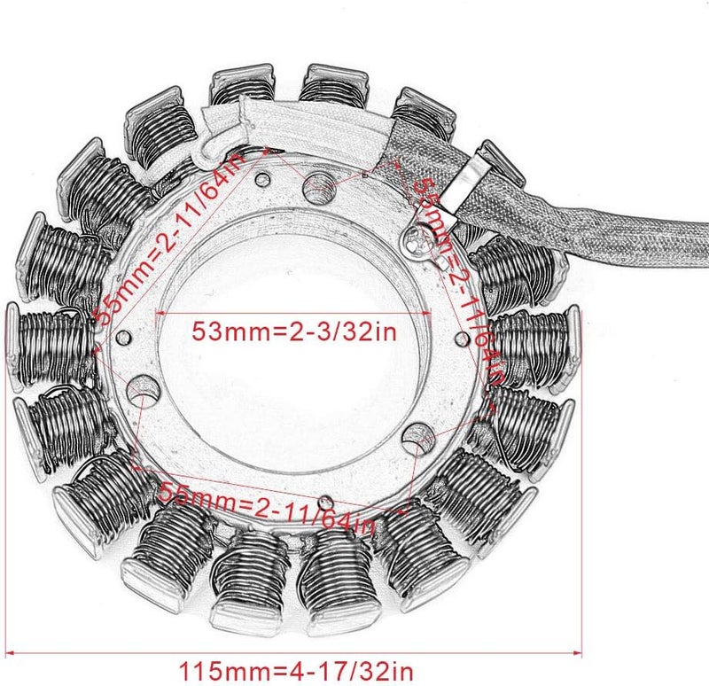 DEMULAX Magneto Generator Stator Coil for KVF750 and KRF750 - Image 2
