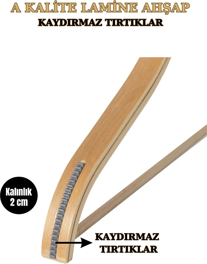 İstanbul Manken Istanbul Mannequin 5 Pieces A-Quality Laminated Men's Jacket Hanger Shirt Hanger T-Shirt Hanger Wooden Hanger Clothes Hanger