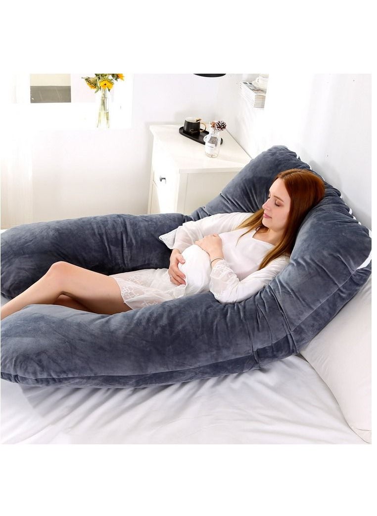 molody U Shaped Nursing And Maternity Pillow With Removable Velvet Cover  - Image 3