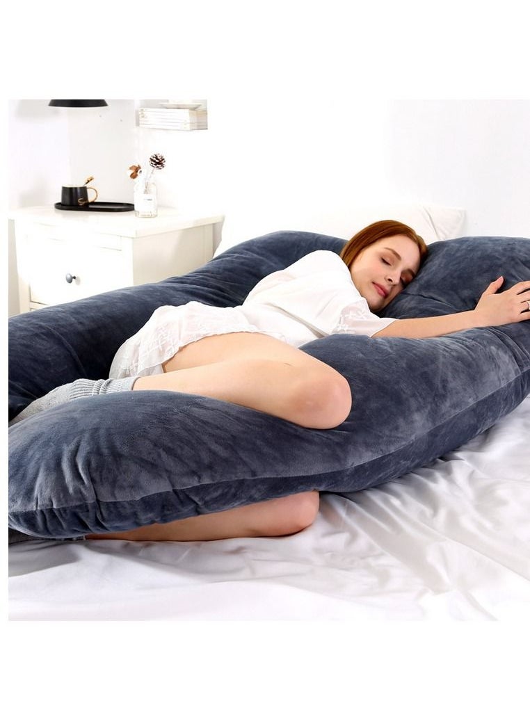 molody U Shaped Nursing And Maternity Pillow With Removable Velvet Cover  - Image 4