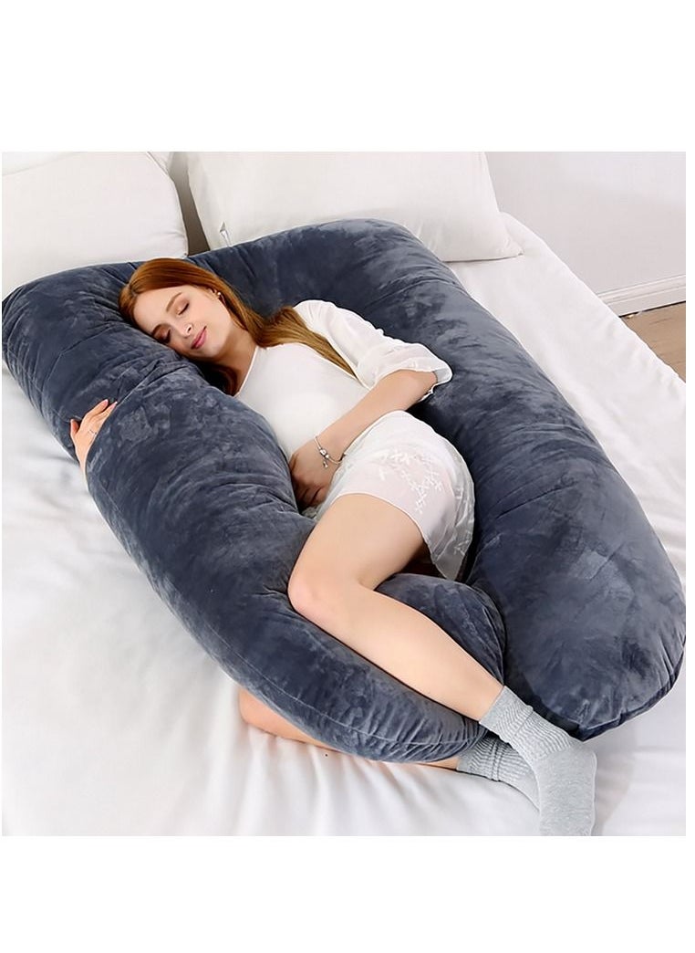 molody U Shaped Nursing And Maternity Pillow With Removable Velvet Cover  - Image 2