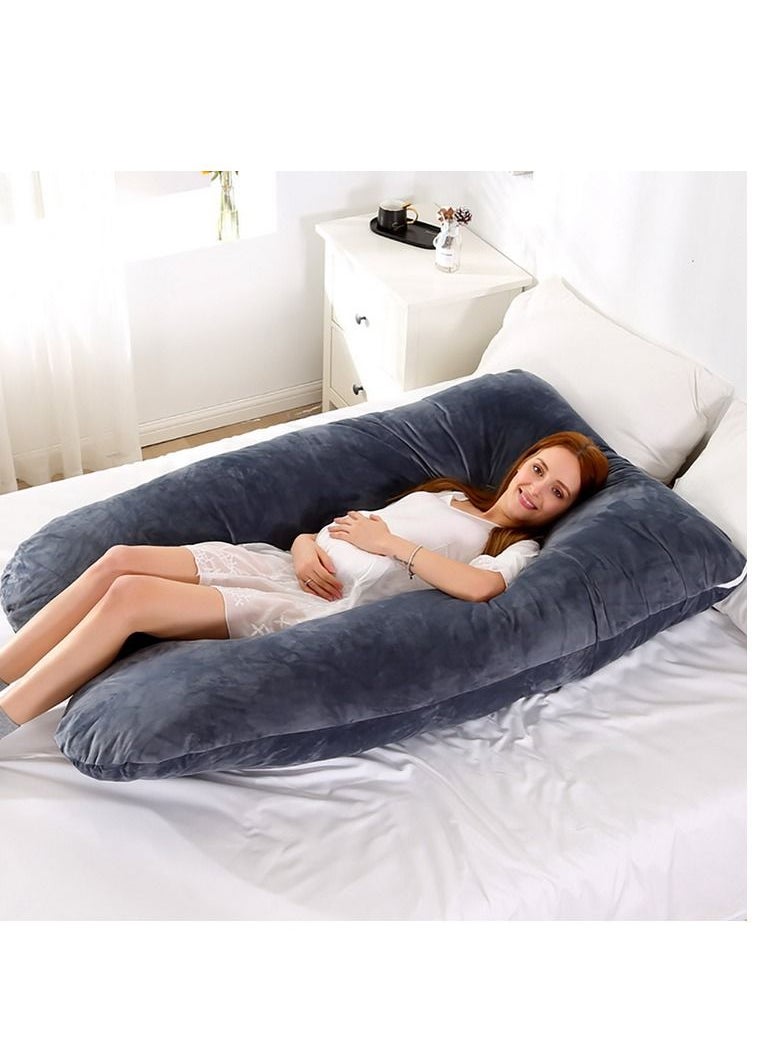 molody U Shaped Nursing And Maternity Pillow With Removable Velvet Cover  - Image 1