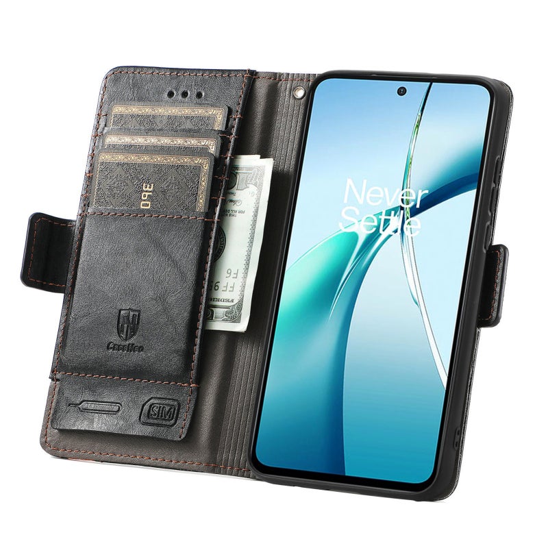 HuHa Protective Cover For Nothing Phone 2a Plus CaseNeo Splicing Dual Magnetic Buckle Leather Phone Case(Black) - Image 3