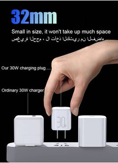 Pisen Fast Charger for IPhone 14 series, iPhone 13 series, iPhone 12 series, iPhone 11 series, iPhone 8White, PD 30W, Universal Travel Adapter, The Volume Is Very Small For Apple Series Product Plug  - Image 2