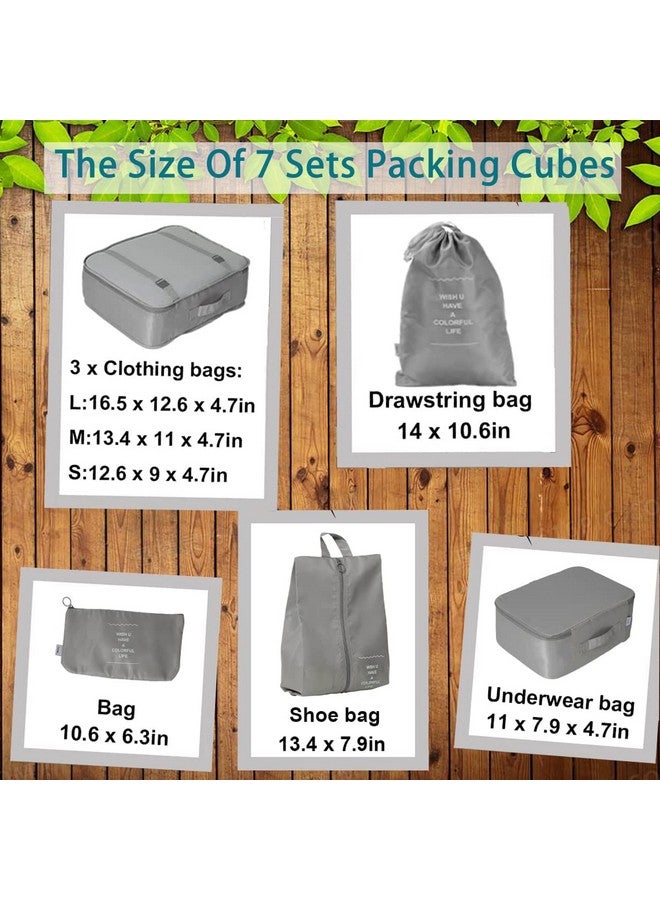 بيت رايس منظم سفر من PETRICE، مكعبات تعبئة للسفر، أساسيات السفر، حقيبة أدوات النظافة، حقائب تعبئة للملابس، منظم سفر للنساء، حقيبة سفر، مكعبات تعبئة منظم سفر (رمادي) - Image 4