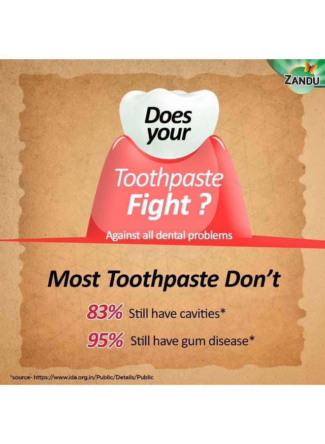 Zandu Dantveer, 200G, India’S 1St Ayurvedic Toothpaste With Irimedadi Oil | Scientifically Proven Formula |Fights 9 Dental Problems - Image 2
